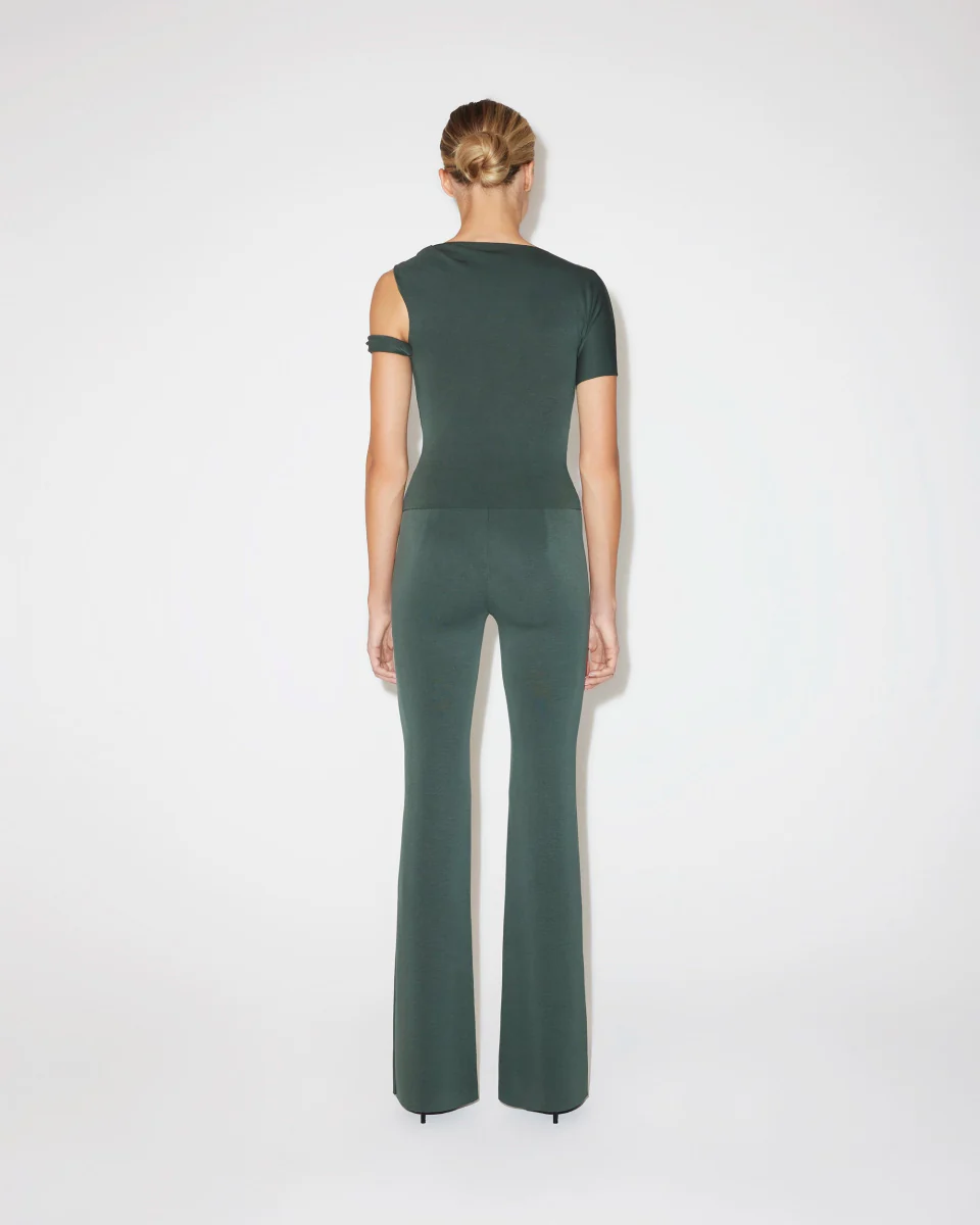 Sueded Stretch Low Rise Pant | Evergreen - Image 10
